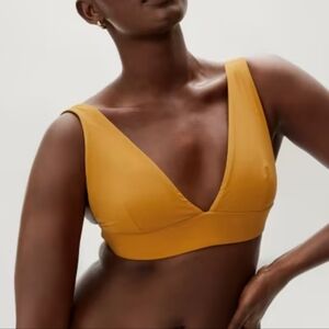 NWT Everlane Triangle bikini top in yellow size large
